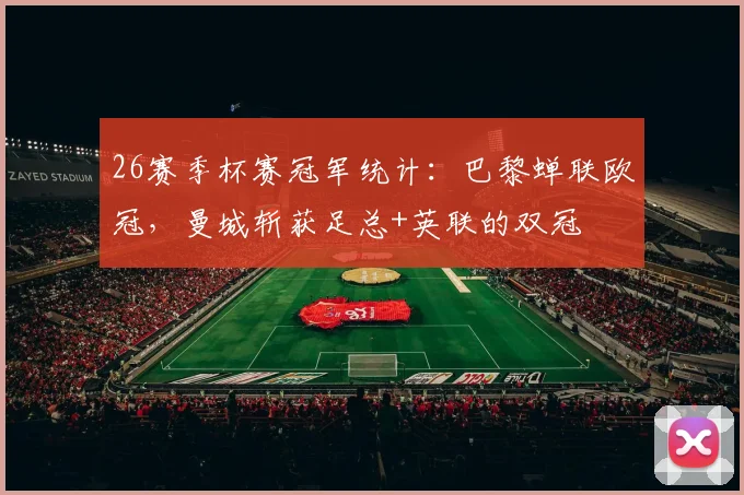 26赛季杯赛冠军统计：巴黎蝉联欧冠，曼城斩获足总+英联的双冠